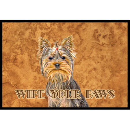 Carolines Treasures Yorkie And Yorkshire Terrier Wipe your Paws Indoor or Outdoor Mat KJ1219JMAT